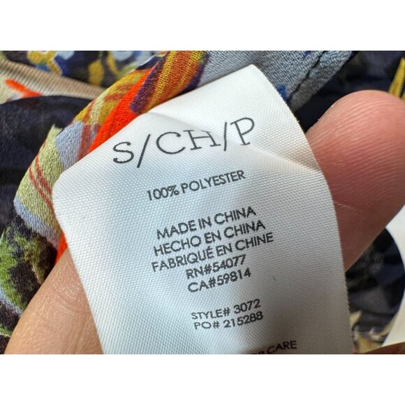 Cabi Womens Amour Sheer Tunic Blouse Size S Black Floral Button-Up Boho Casual - Picture 6 of 16